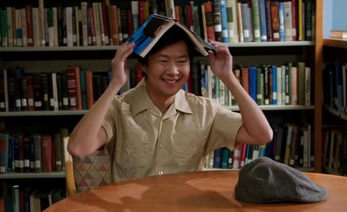 "Kevin" (Ken Jeong) tries on some headwear on NBC