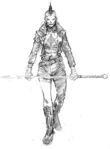 NINJAK_010_CHARACTER DESIGN-PUNK MAMBO (SHADOW VERSION) BY TREVOR HAIRSINE