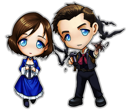 bioshock_infinite_chibis___booker_and_elizabeth_by_ghostfire-d63ws9k