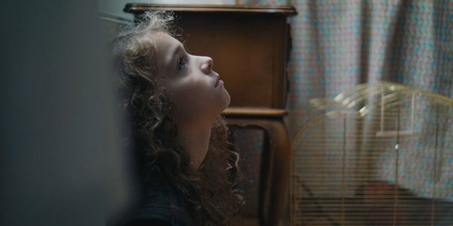 A boy looks up, in A Day in the Life of a Boy. Shown at Tweetfest film festival